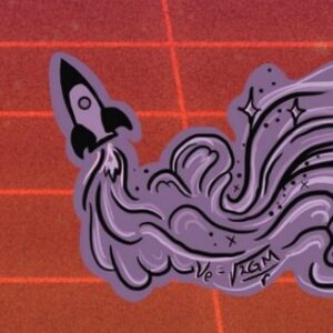 Rocketship sticker