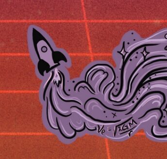 Rocketship sticker