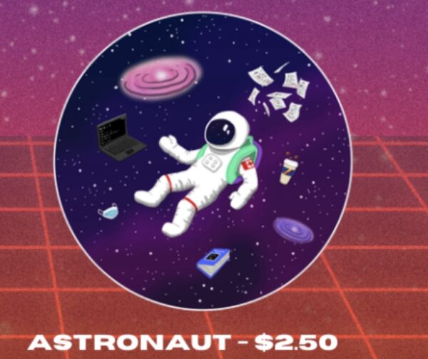Astronaut sticker